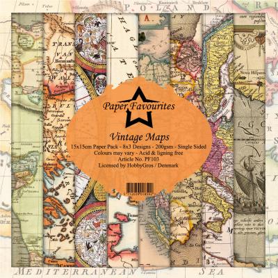 Dixi Craft Vintage Maps Designpapier - Paper Pack